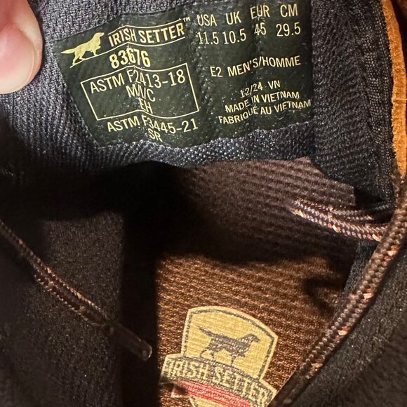 Red Wing Irish Setter Wingshooter XD Men Work Boot 11.5 E2 Waterproof EH Moc Toe - Picture 6 of 16